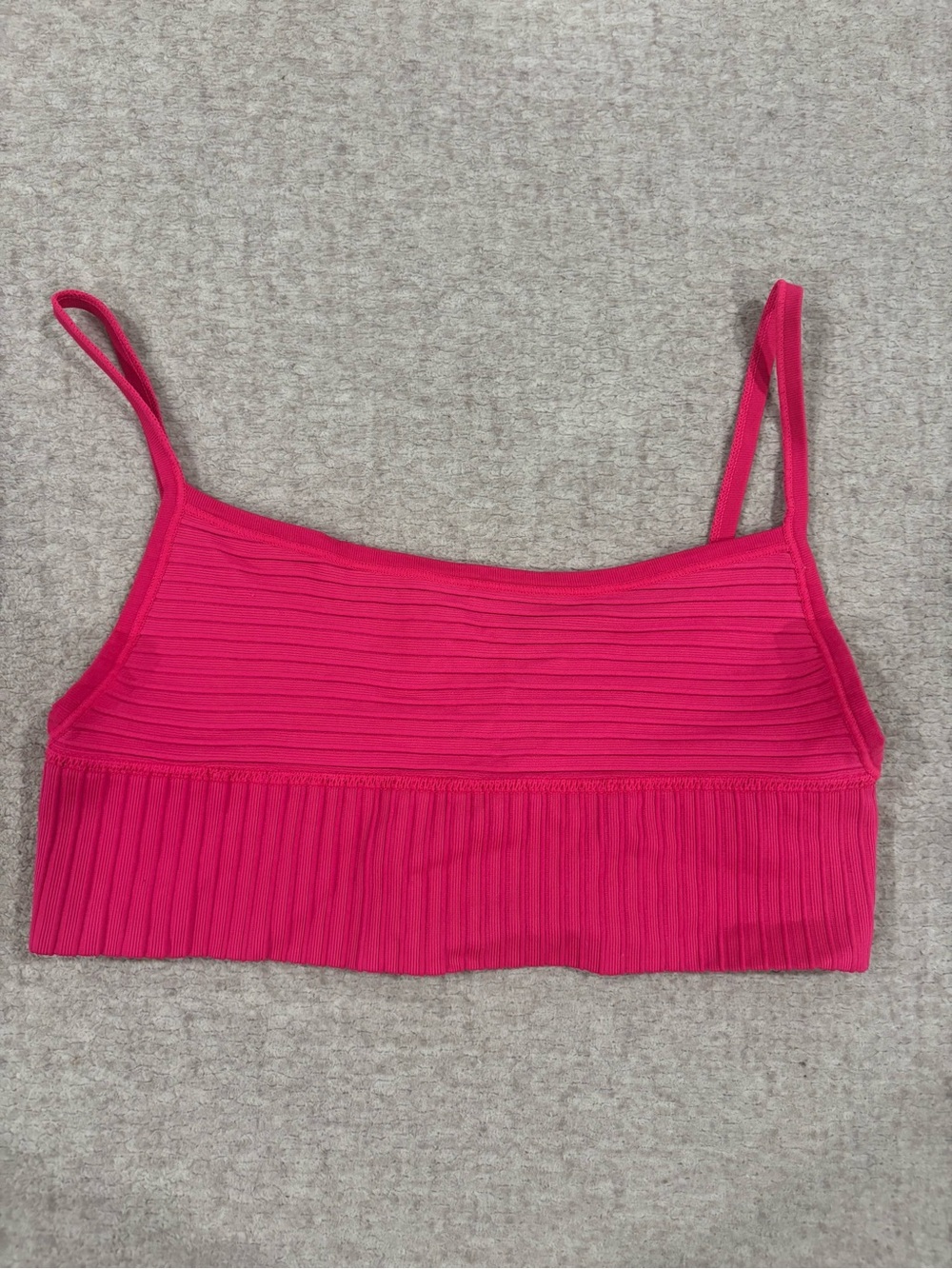 Urban Outfitters Ribbed Crop Bralette - Bright Pink